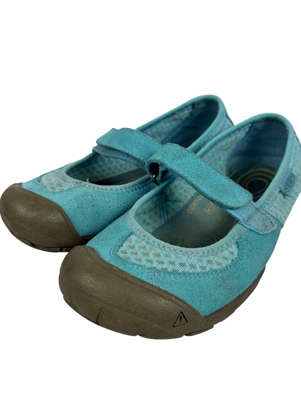 KEEN Turquoise Suede Mary Jane Shoes Contour Arch Outdoor Comfort Size 7.5